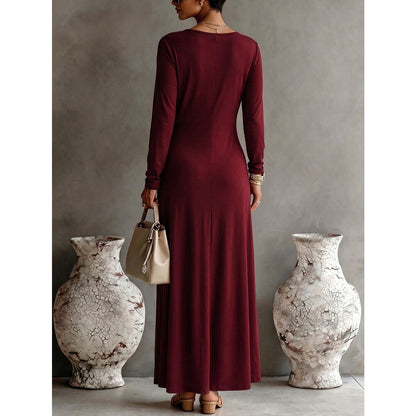 Vestido formal ajustado de manga larga en tallas grandes