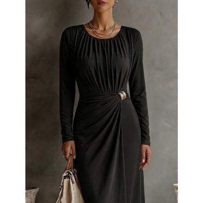 Vestido formal ajustado de manga larga en tallas grandes