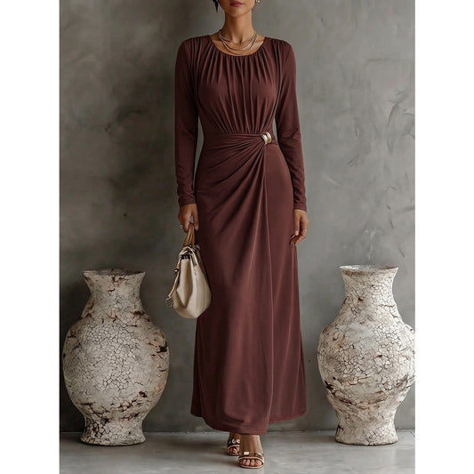Vestido formal ajustado de manga larga en tallas grandes